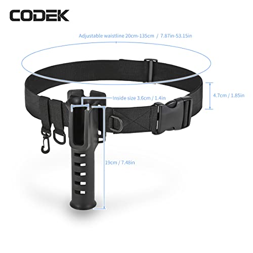 CODEK Adjustable Fishing Rod Holder, Black/Khaki/Green, Plastic, 19cm/7.48in Wide - Image 2