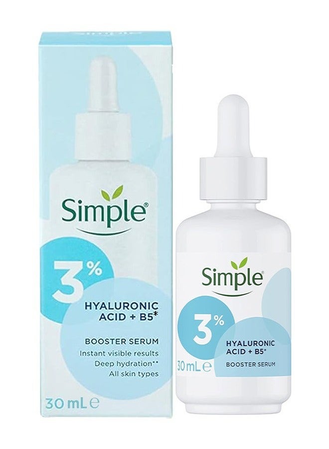 simple 3% Hyaluronic Acid +Vit B5 Booster Serum— Deep Hydration, Soothing Essence Water, Essence Liquid 30ML - Image 1