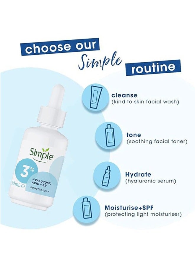 simple 3% Hyaluronic Acid +Vit B5 Booster Serum— Deep Hydration, Soothing Essence Water, Essence Liquid 30ML - Image 5