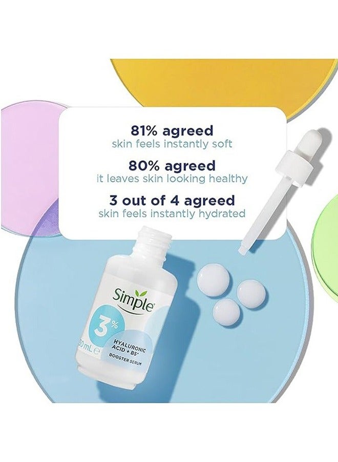 simple 3% Hyaluronic Acid +Vit B5 Booster Serum— Deep Hydration, Soothing Essence Water, Essence Liquid 30ML - Image 3