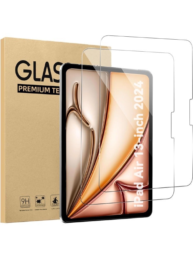 2 Pack Screen Protector for iPad Air 13 inch 2024 (6th Generation), Ultra HD, 9H Hardness, Anti Scratch, Anti Bubble, Pencil Compatible Tempered Glass Screen for iPad Air 6 13 inch(Boxed, 2 Pack)  - Image 1