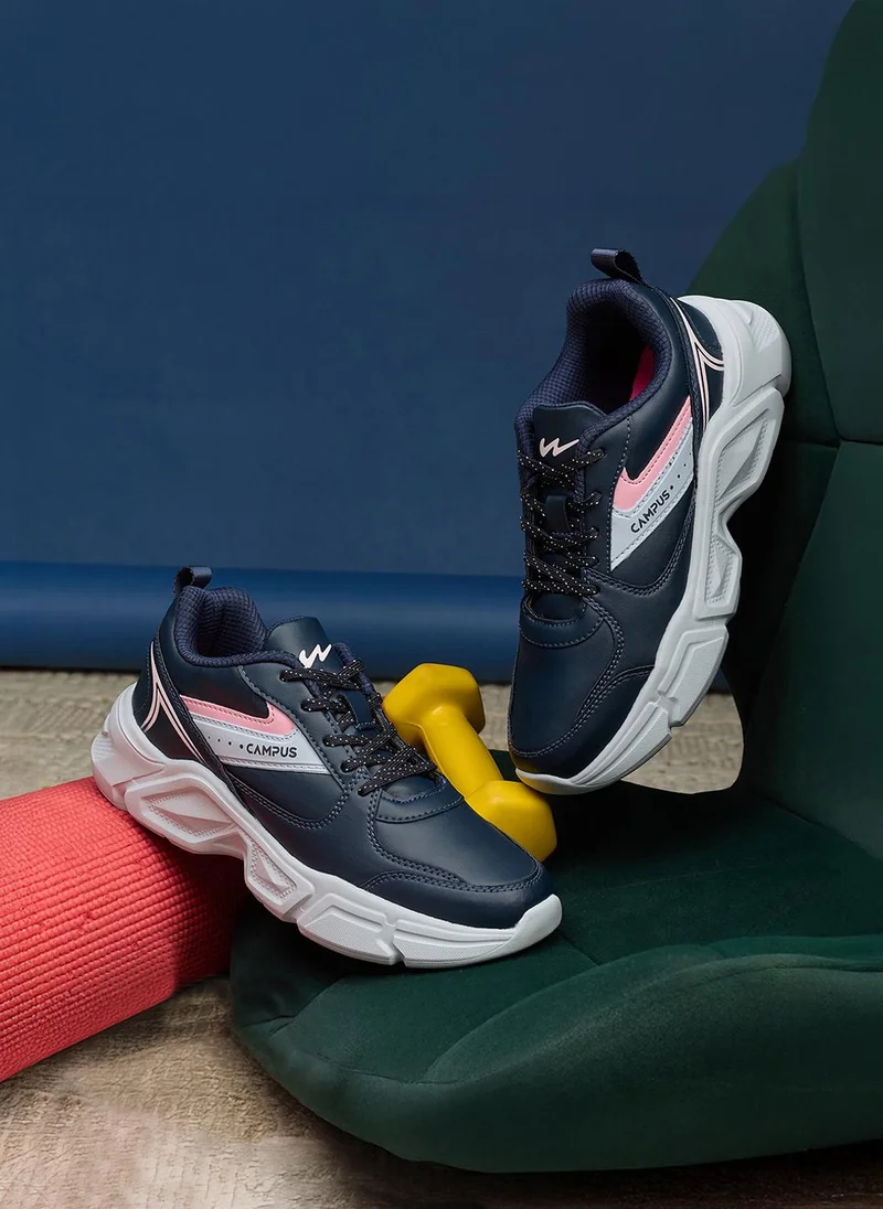 Campus Navy Women Azura Nitrofly Cushion Lace-Up Sneakers-Navy for Women | Best Price UAE