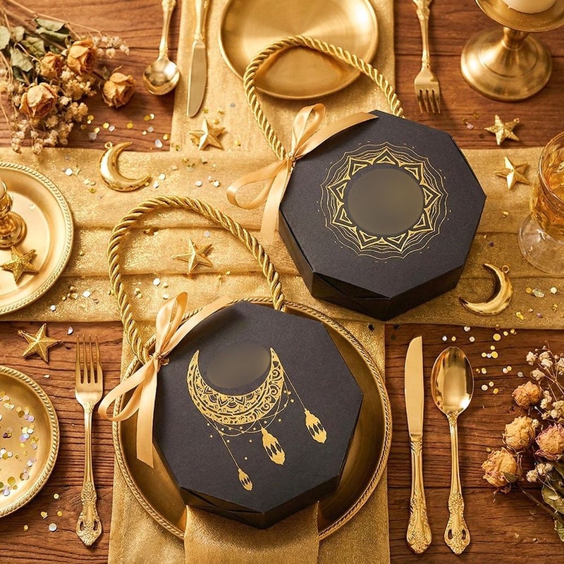 12Pcs Four Suits Ramadan Gift Boxes With Rope And Ribbon For Eid Al Fitr - Image 4