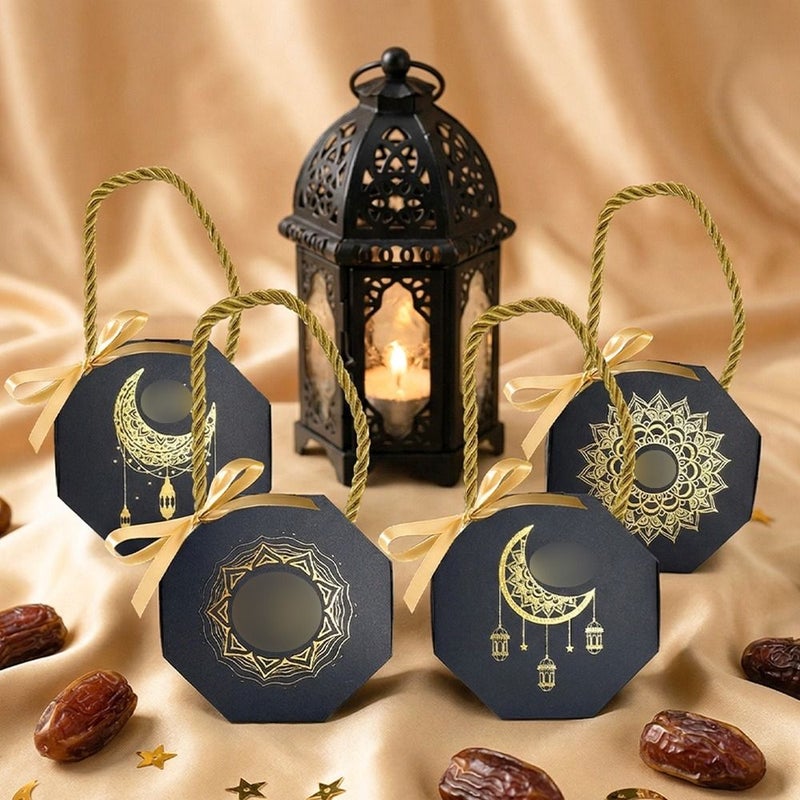12Pcs Four Suits Ramadan Gift Boxes With Rope And Ribbon For Eid Al Fitr - Image 2