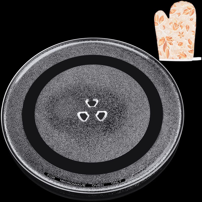 Jolaxy 12" Turntable Plate Replacement for Whirlpool Maytag Amana Microwaves, W11367904 Glass Cooking Tray with Three Triangles Center - Image 1