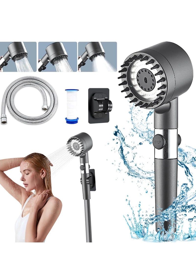 RATSAW Shower Filter Shower Head High Pressure Bathroom Accessories Set Massage High Pressure 3 Modes Adjustable Shower Heads with Filter Shower Head  Remove Chlorine and Impurities - Image 1