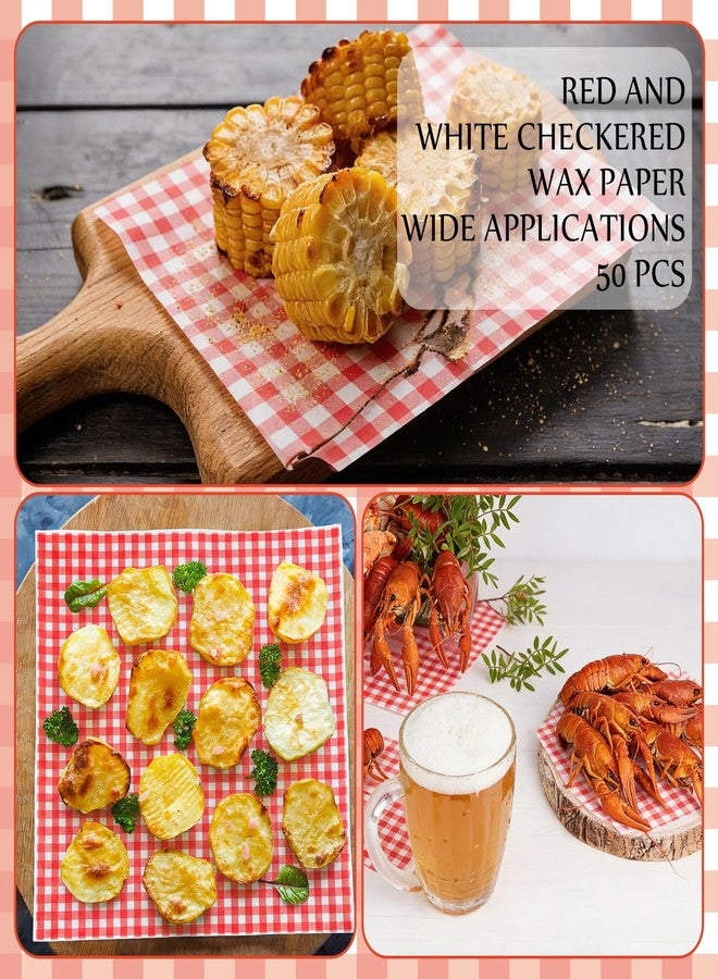 Geosar 50 Set Crawfish Boil Party Supplies Lobster Decor Disposable Paper Food Trays Bulk 50 Food Boats with 50 Wax Papers for Seafood Party Supplies Lobster BBQ Gathering Picnic Cookout Birthday - Image 5