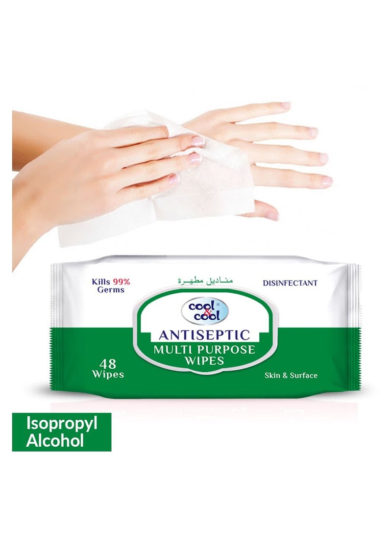 كول اند كول مناديل معقمة متعددة الأغراض 48 منديل - Image 2