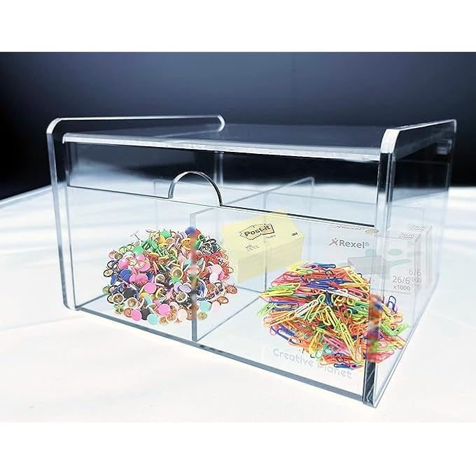 Creative Planet Clear Acrylic Tea Bag Organizer Box With Lid 4 Compartments Ideal For Tea Bags Candy Packets Condiments And Crafts - Image 5