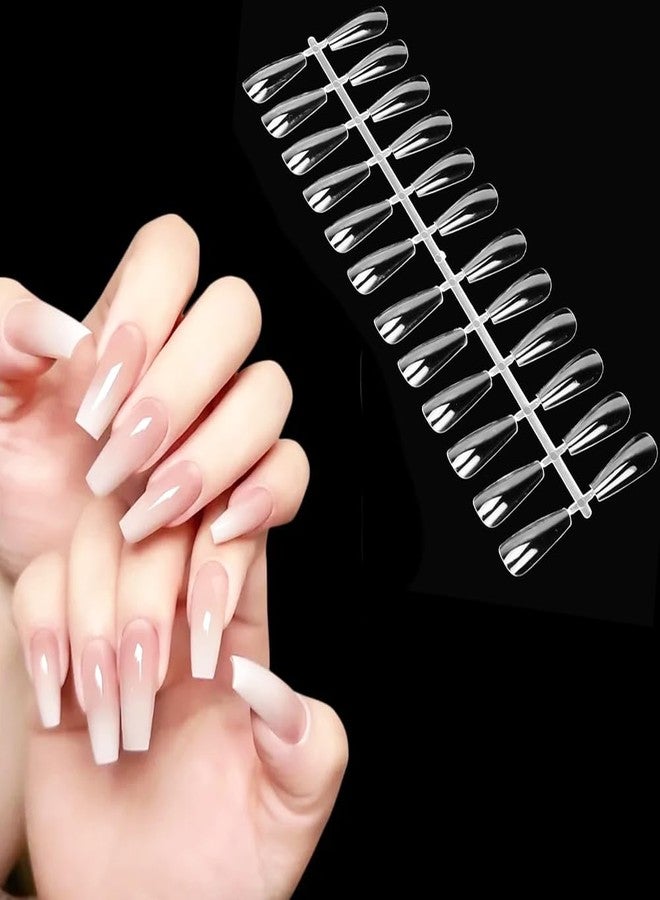Filfeel 240pcs Clear Nail Swatches Sticks, Nail Art Polish Display Tips Manicure Supplies Equipment, Transparent(Long trapezoid 240 pieces) - Image 3