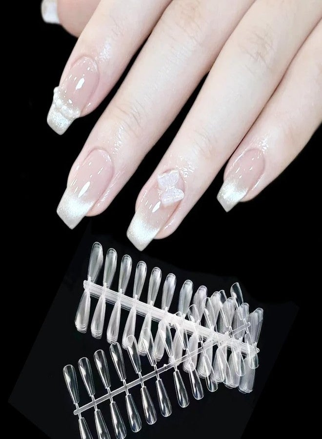Filfeel 240pcs Clear Nail Swatches Sticks, Nail Art Polish Display Tips Manicure Supplies Equipment, Transparent(Long trapezoid 240 pieces) - Image 4