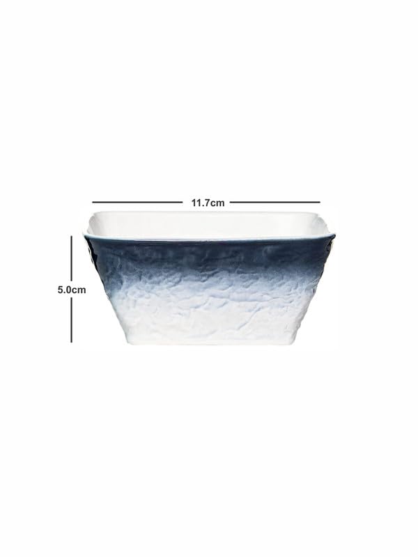 White Gold طقم أطباق بورسلين من الذهب الأبيض 6 قطع WG1706BLUE - Image 4