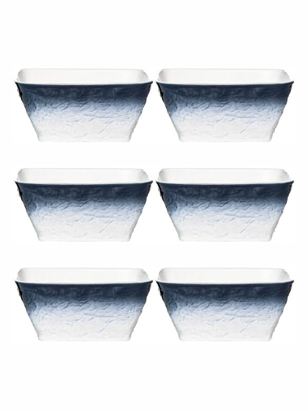 White Gold طقم أطباق بورسلين من الذهب الأبيض 6 قطع WG1706BLUE - Image 3