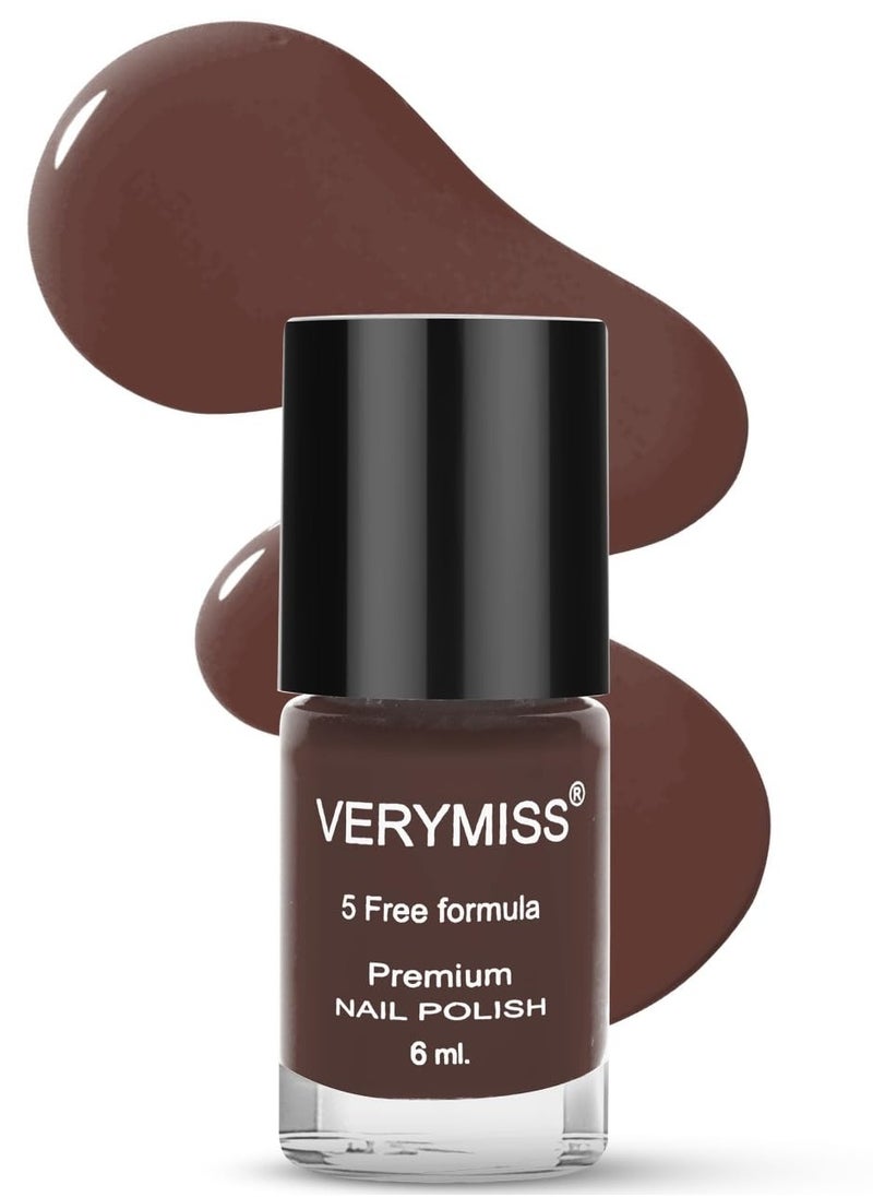 VERYMISS Premium Glossy Chocolate Berry  Nail Polish 6ml   Smooth Application Quick Drying   Paraben Free Ultra Long Lasting Nail Paints  Pack of 1  - Image 1