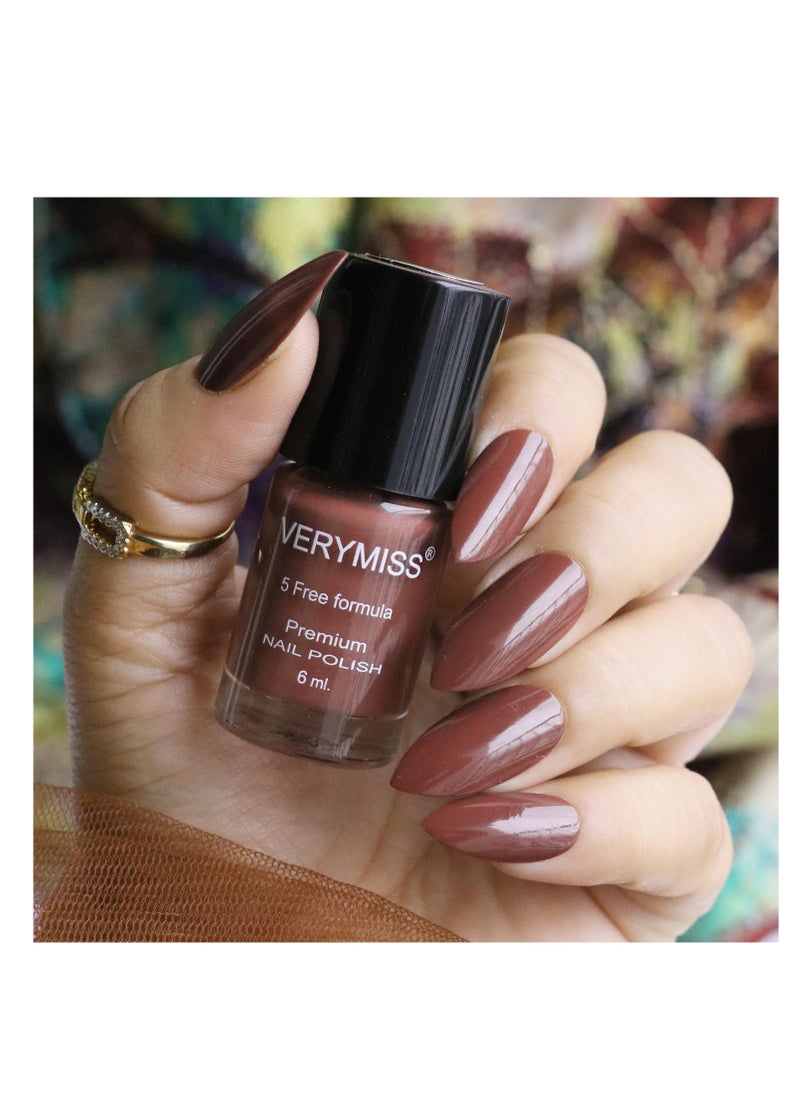 VERYMISS Premium Glossy Chocolate Berry  Nail Polish 6ml   Smooth Application Quick Drying   Paraben Free Ultra Long Lasting Nail Paints  Pack of 1  - Image 2