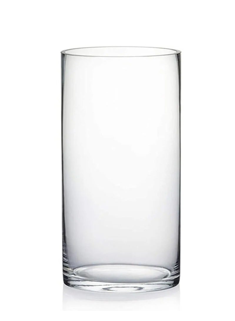 BYYU Cylinder Glass Vase 12*20 Cm