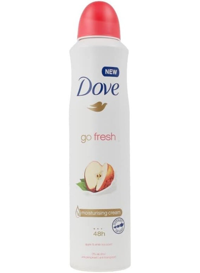 Dove Deodorant Spray Women's Go Fresh Scent  Apple & Tea  ​​250 Ml (Packaging may vary) - Image 4