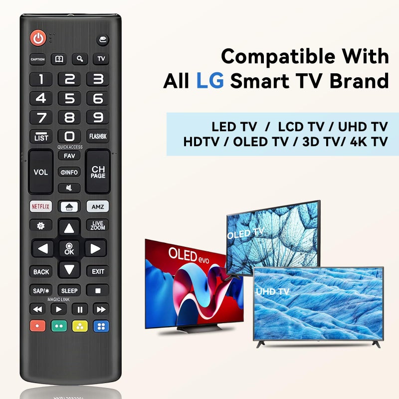 OROSAUR (Pack of 3) Replacement for LG TV Remote Control, Compatible with All LG Smart TVs Remote, for AKB75095307 AKB75375604 AKB74915305 AK75675304 AKB76040302 AKB76037601 AKB75675313 - Image 2