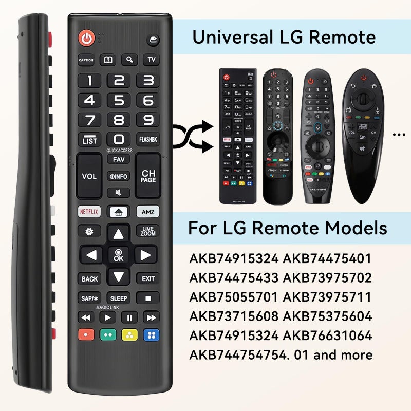 OROSAUR (Pack of 3) Replacement for LG TV Remote Control, Compatible with All LG Smart TVs Remote, for AKB75095307 AKB75375604 AKB74915305 AK75675304 AKB76040302 AKB76037601 AKB75675313 - Image 3
