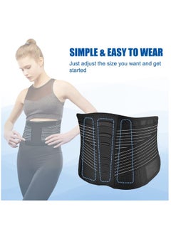 Y&D Lower Back Support Brace Belt with 3 Large Stays for Men and Women Sciatica Pain Relief Hole Mesh Double Compression Size L Waist 37.4Inch to 42.5Inch  - Image 5