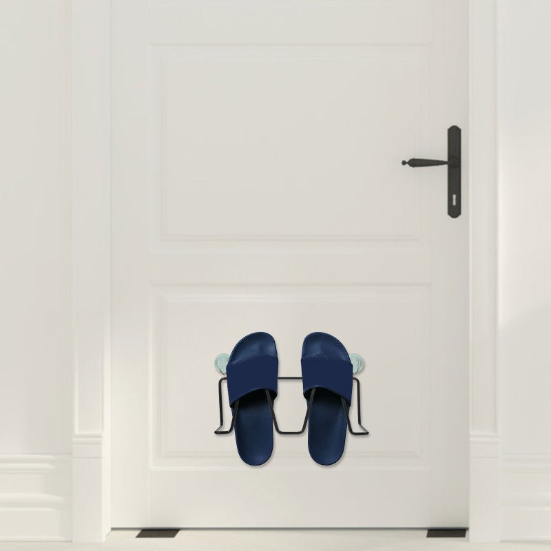 Wall Shoe Holder, Space-Saving No-Drill Installation, Versatile Bathroom Organizer - Image 4