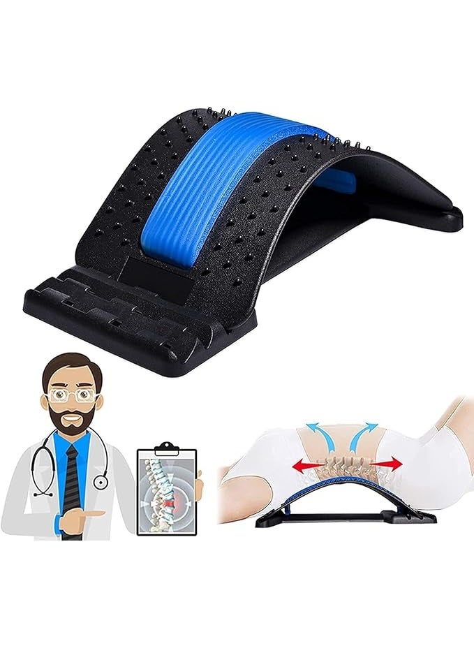 Back Stretcher & Neck Relaxer Combo Pack - Adjustable, 3 Height Levels for Pain Relief - Image 1