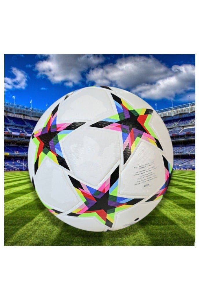 كرة القدم حجم 5 كرة المباراة الحرارية المرتبطة مع اللصق السلس - جلد PU عالي الجودة المهنية - وزن المباراة الرسمي - Image 2
