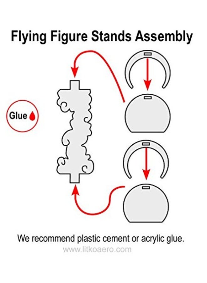 LITKO Flying Figure Stands | Levitating Character | Adventure Games | Compatioble with DND | 2 Pack | 25mm | (Round) - Image 3