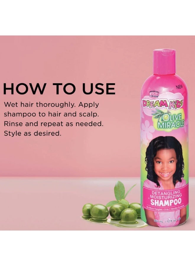 African Pride Dream Kids Olive Miracle Detangling Shampoo 355 ML - Image 2
