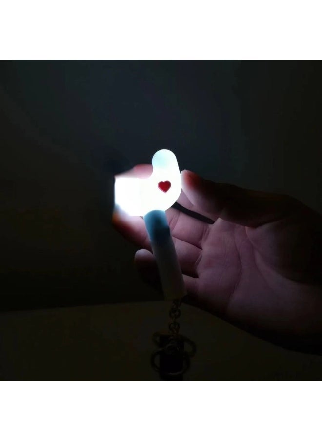 Generic - Cute KPOP Light Keychain Silicone Keychain Light Stick Pendant Keyring Bag Accessories Birthday Gift-Color:T-Ships From:CHINA - Image 1