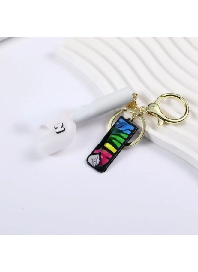 Generic - Cute KPOP Light Keychain Silicone Keychain Light Stick Pendant Keyring Bag Accessories Birthday Gift-Color:T-Ships From:CHINA - Image 1