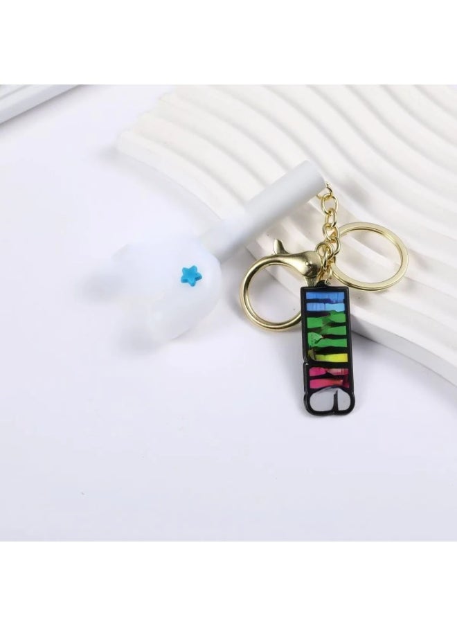 Generic - Cute KPOP Light Keychain Silicone Keychain Light Stick Pendant Keyring Bag Accessories Birthday Gift-Color:T-Ships From:CHINA - Image 1