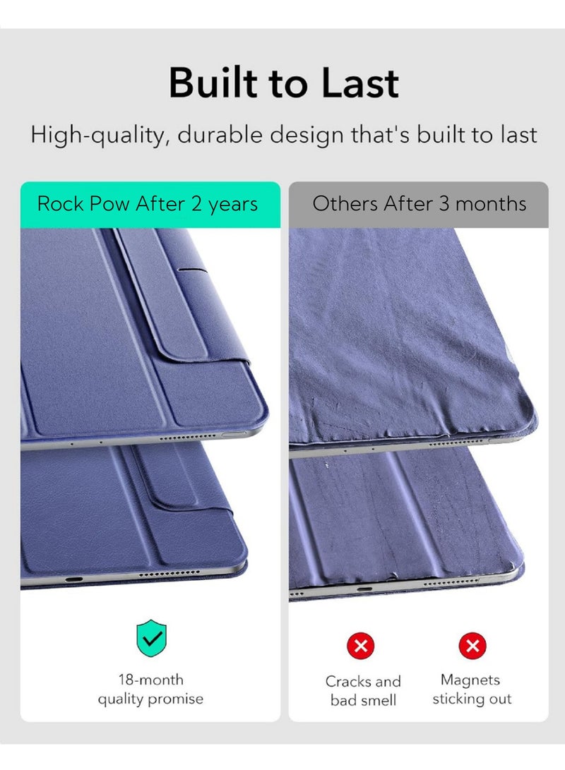 Rock Pow Case for iPad Pro 11 Inch Case (M5/M4) 2025/2024, Strong Magnetic Attachment, Slim Trifold Stand Case, Supports Pencil Pro and Pencil(USB-C), Tough Protection, Auto Sleep/Wake, Rebound Series Cover for 2025/2024 M5/M4 Pro 11 inch - Image 5