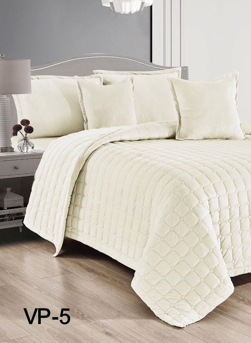 ريد روز مفرش نفرونص شتوي مضغوط مخمل سادة 4قطع مقاس160×220سم - Image 2