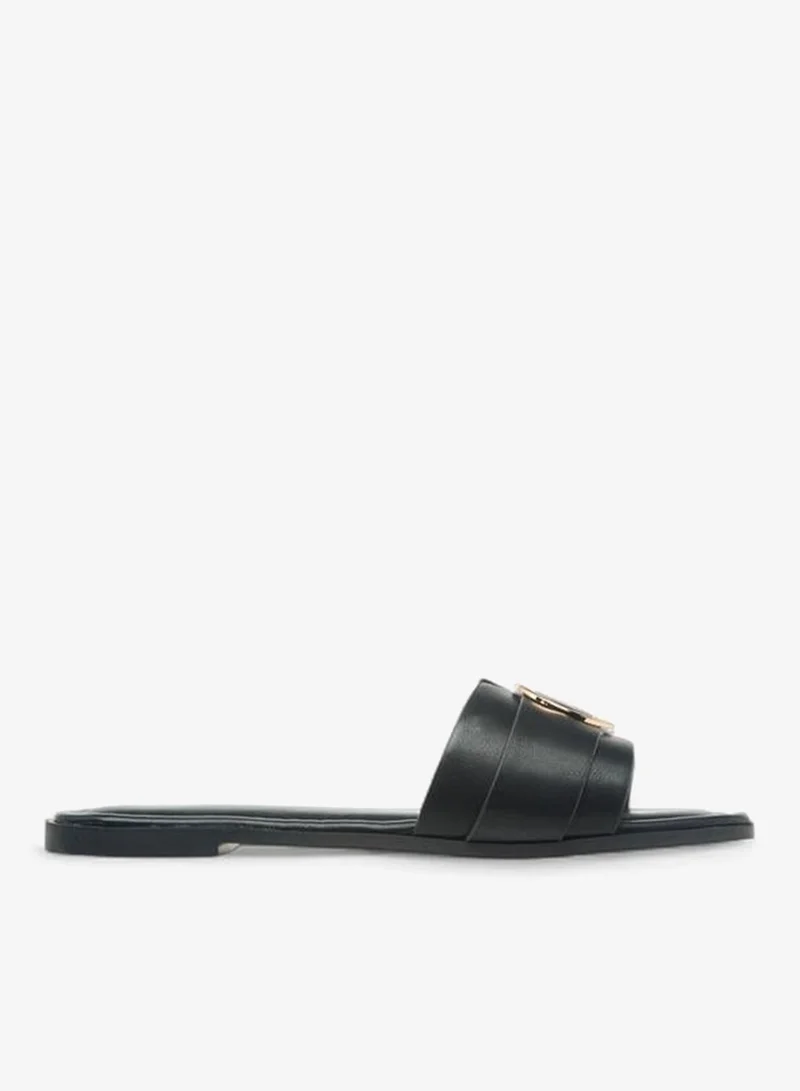 Flora Bella By Shoexpress Women Logo Accent Slides
