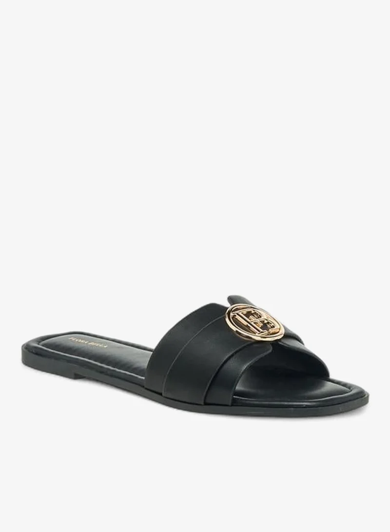 Flora Bella By Shoexpress Women Logo Accent Slides