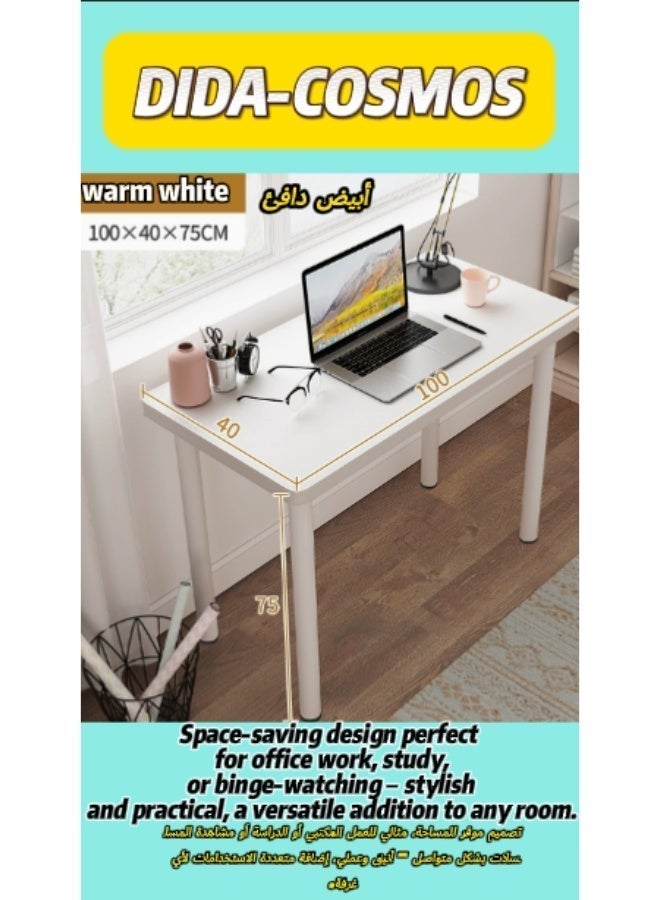 dida-cosmos 100*40*74cm Computer Desk Home Office Writing Study Desk Modern Simple Style Laptop Table - Image 2