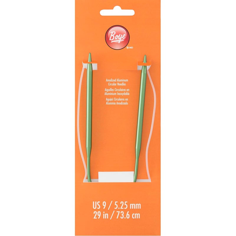 Boye 29Inch Aluminum Circular Knitting Needles Size 9