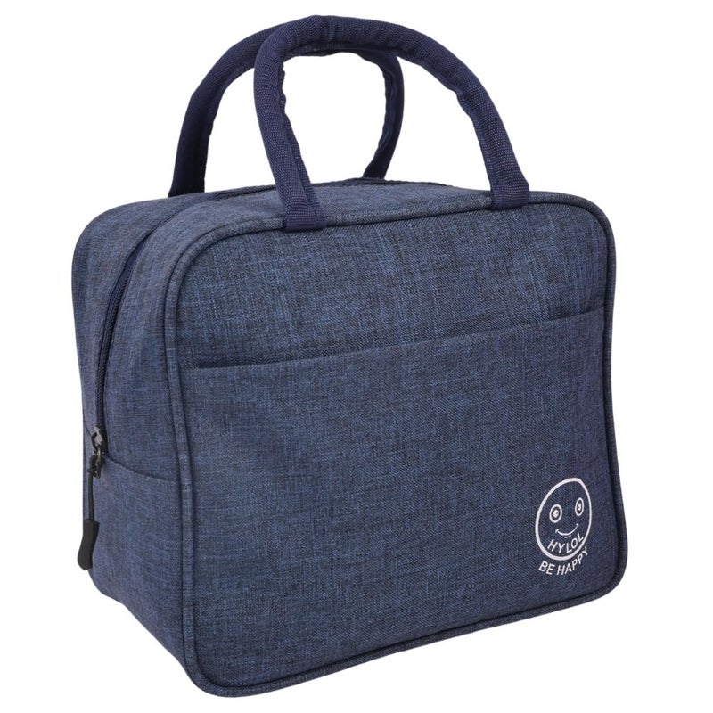HYLOL Portable And Reusable Insulated Nylon Lunch Bags Women Work, Student Kids, Thermal Cooler Bag Picnic Organizer Storage Lunch Box - (Blue Color), 6 liter - Image 1