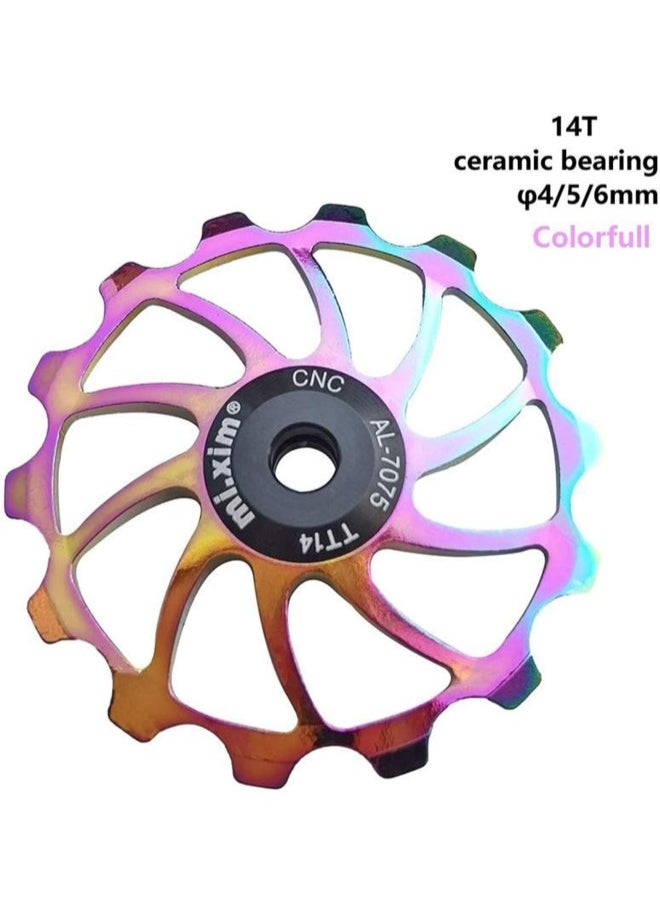 silvercnc 14T Aluminum Alloy Sealed Bearing Jockey Wheel Rear Derailleur Pulley, Uviversal Fit  - Image 2