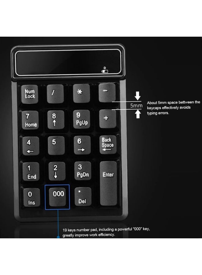 PROMASS Wireless Number Pad – 2.4GHz Numeric Keyboard - Image 2