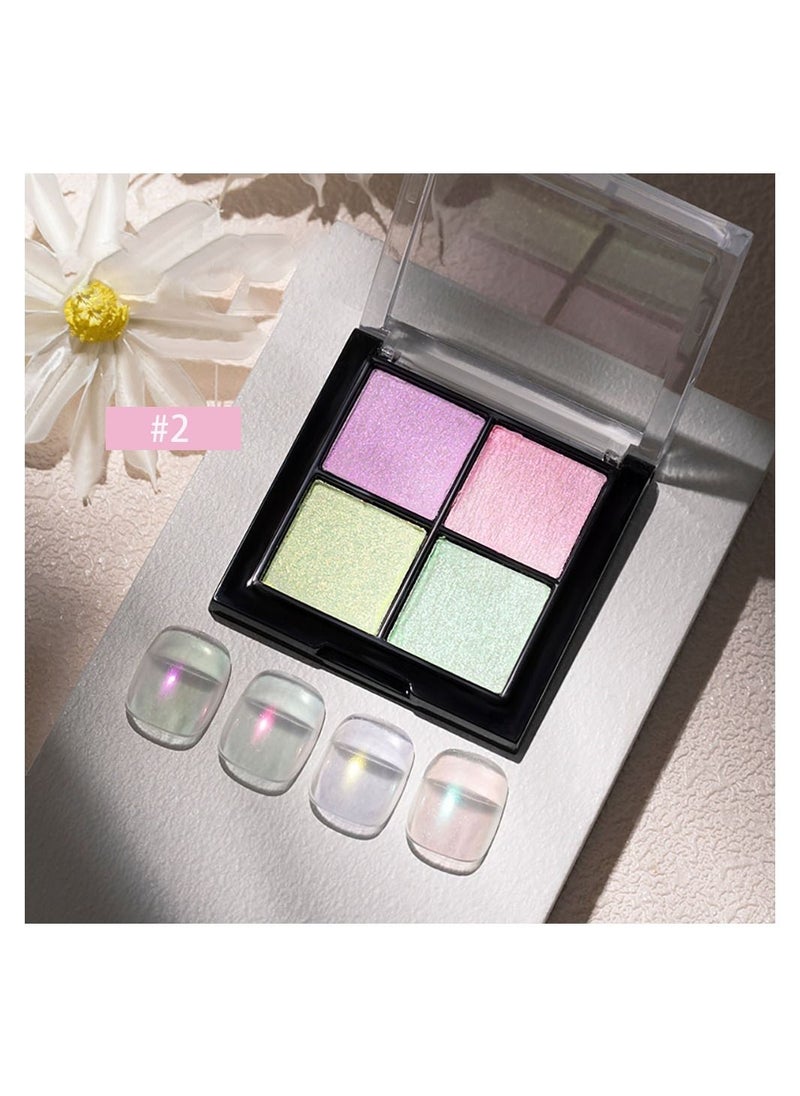 Miss Gooey Four Color Solid Aurora Powder-Nail Powder  - Image 2