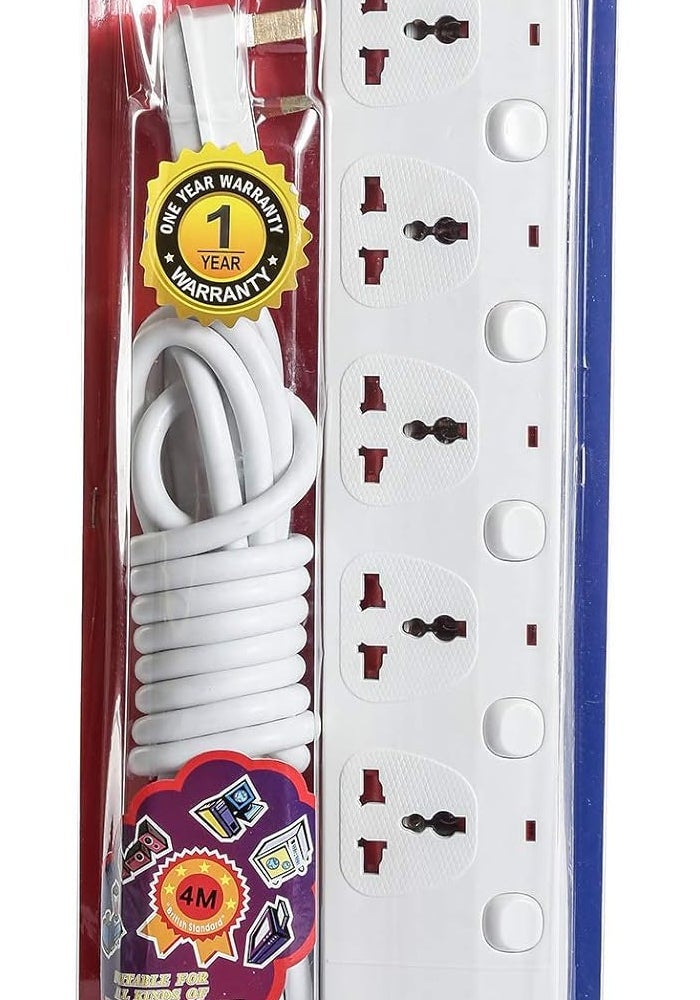 Sirocco 5 Way Power Plug Socket with 4 Meter Cable - Image 1