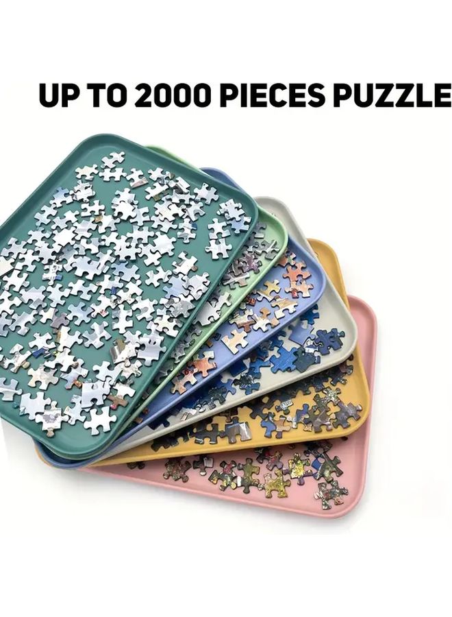 Mixed Colors 6 Pack Puzzle Sorting Trays For 2000 1000 500 Pieces Large Storage Puzzle Aid - Image 1