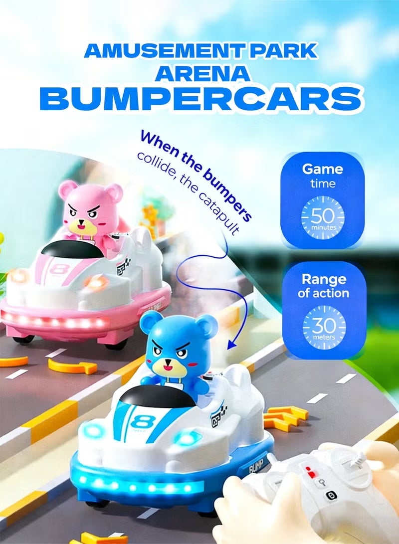 JJRC Kids Remote Control Cars - Battle RC Bumper Cars Set of 2, Ejecting Effect Remote Controlled Bumper Car Toys for AGES 8+ Boys Girls Gifts, RC Stunt Car with Lights&Music - Image 1