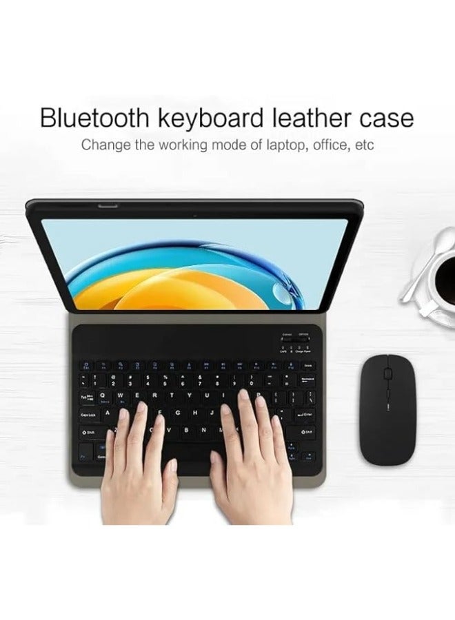 Wireless Keyboard Compatible with Realme Pad 2 11.5 inch Released 2023 With Keyboard Mouse Detachable Magnet Stand Folio Leather Case - Image 3