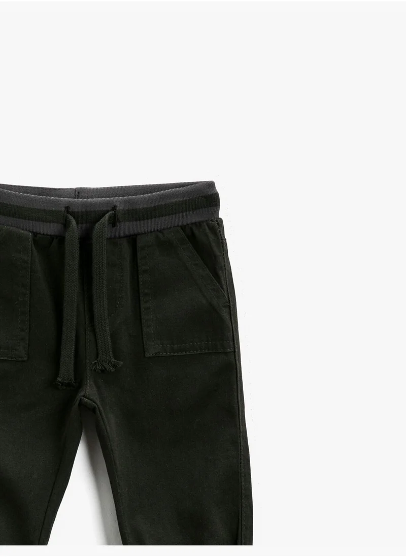 KOTON Cotton Jogger Drawstring Sweatpants
