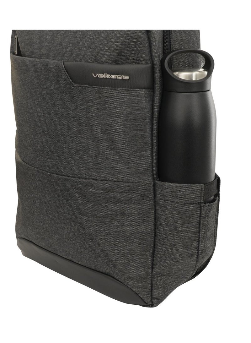 Volkano Relish Backpack for Laptop Tablet up to 15.6” Inches, Classic,100 polyester light weight high-quality, Water-Resistant Travel Backpacks, Fashion Slim Durable, Black - Image 3