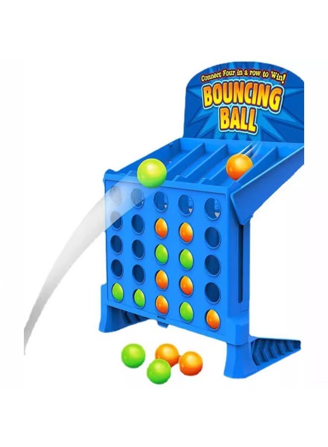 KSYN KO-KO Connect Bouncing Ball 4 Shots Game, Classic 4 in a Row Link Up 4 Ball Game Educational Toy, Parent-Child Interaction Party Multiplayer Funny Desktop Connect Balls Game Toy for Kids Family - Image 1