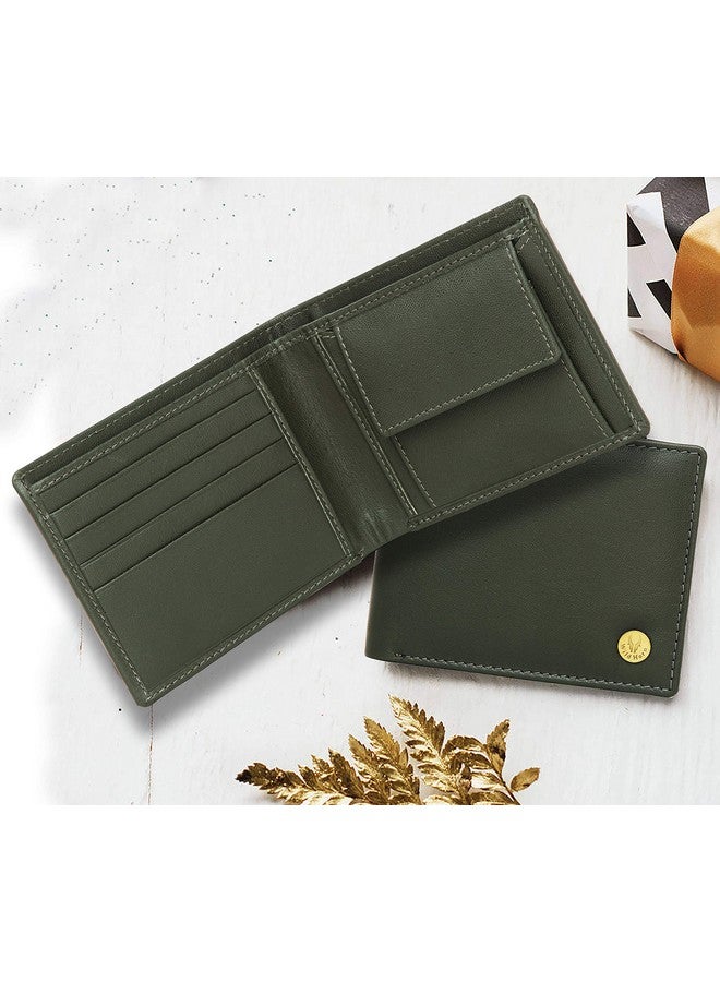 WildHorn Men's Classic Leather Wallet and Belt Combo | Green - Image 3